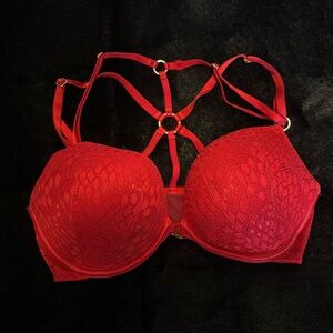 Victoria's Secret Red Lace Strappy Bra